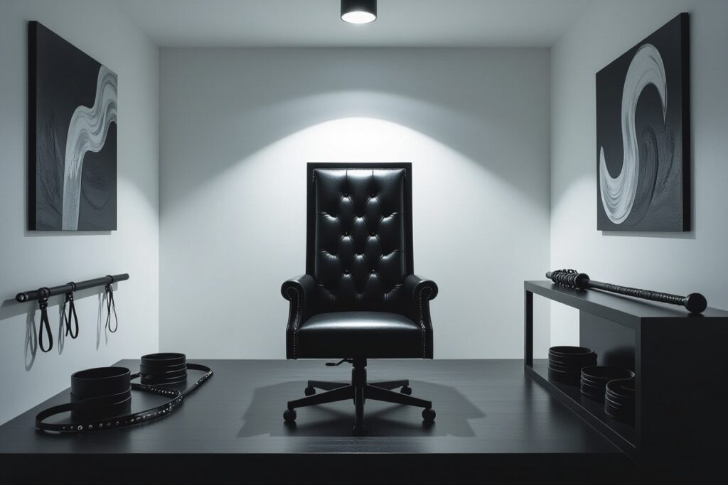 Ledersessel im Licht