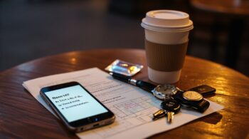 Verschiedene Dinge liegen auf einem kleinen Tisch, One Night Stand finden