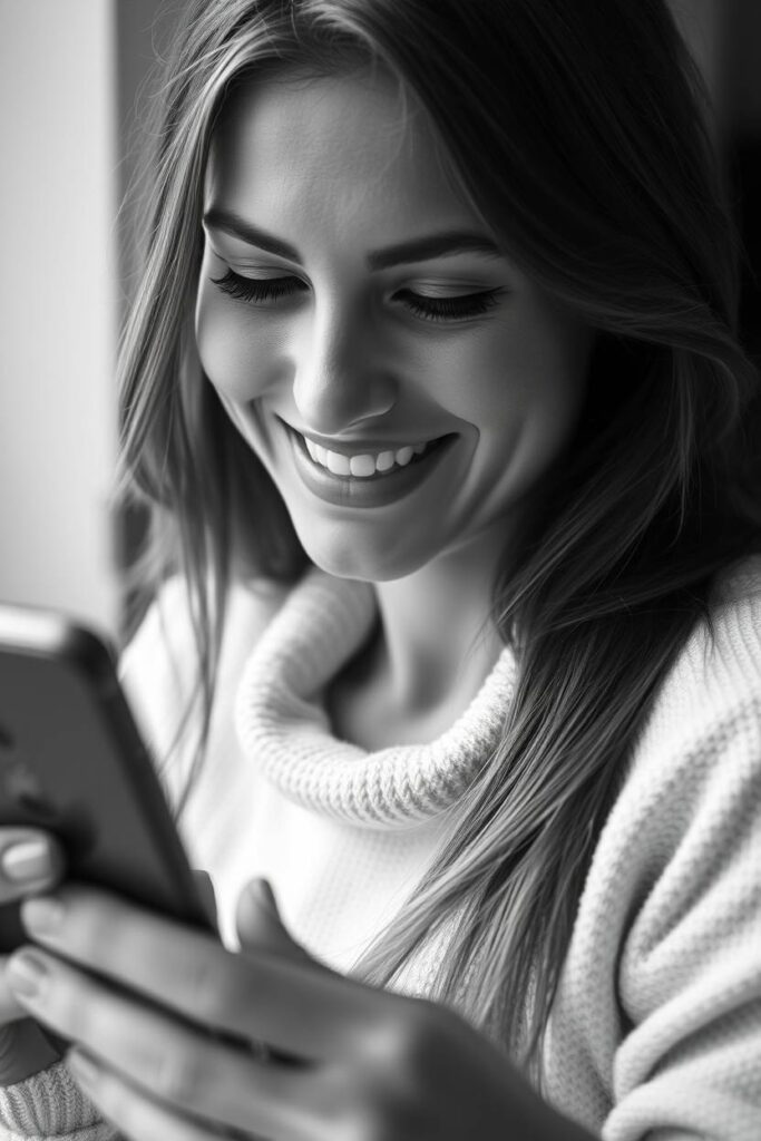 Die erste Nachricht - Missverständnisse und häufige Fehler  Viele Männer verwechseln Selbstbewusstsein mit Aufdringlichkeit, wenn sie Frauen anschreiben die scheinbar leicht zu kriegen sind. Meine eigenen Tests auf drei großen Portalen zeigten jedoch, dass persönliche, auf ihr Profil bezogene Nachrichten, die Antwortrate deutlich steigern, während generische Sprüche oft ignoriert werden. Achte unbedingt auch darauf, Signale richtig zu lesen: ein Lächeln in Fotos heißt nicht automatisch eine Einladung zu mehr. Vermeide Masse statt Klasse. Schreib einfach ganz locker etwas Kurzes zu ihrem Hobby oder Foto, das Interesse zeigt und ihre Neugier weckt. 4