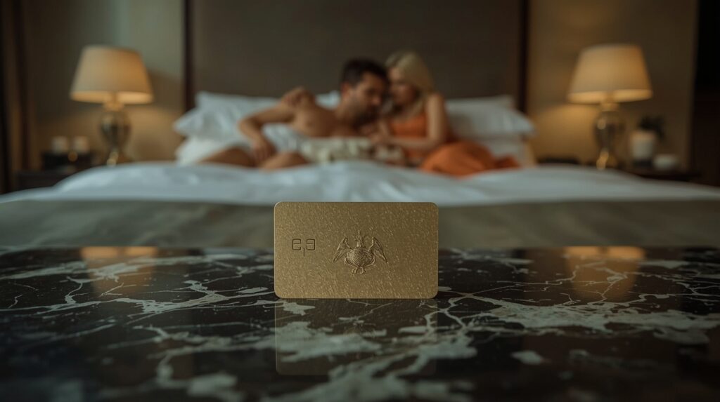 Hotelschlüssel als Symbol für diskretes Sextreffen im Luxushotel - Sex-Apps für spontane Treffen 2026: Deine Top-5 für heute
