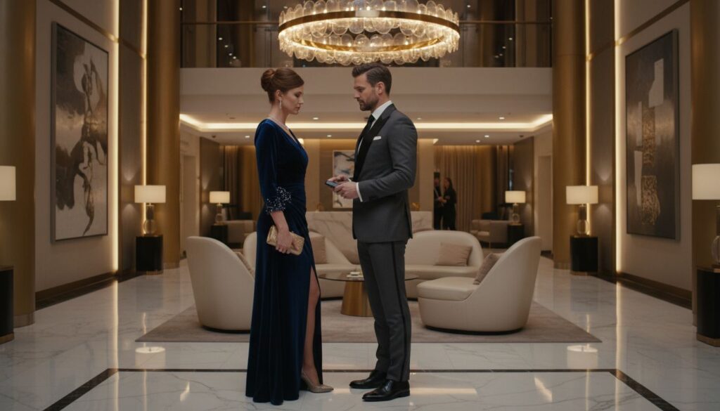 Diskretes Treffen eines eleganten Paares in Luxushotel als Symbol für exklusive - Sextreffen exklusive Portale 2026: Premium vs. geheime Alternativen - Sextreffen über Premium-Portale