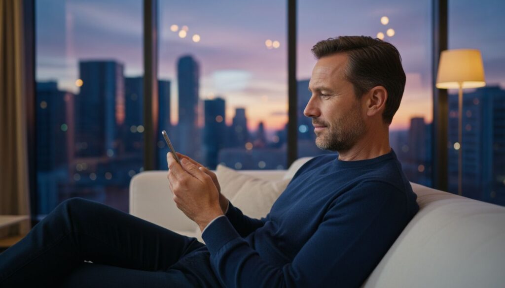 Mann nutzt diskret Premium-Datingportal für exklusive Sextreffen - Sextreffen exklusive Portale 2026: Premium vs. geheime Alternativen