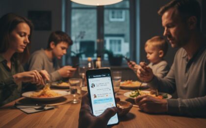 Seitensprung finden 2026: Diskrete Sex-Abenteuer für Männer im DACH-Raum - Diskreter Seitensprung‑Chat während des Abendessens mit der Familie