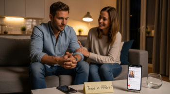 Mann mit Affäre – trotz Treue wichtiger Wert zerrissen zwischen Beziehung und Verlangen - Dieses Bild zeigt, warum Männer sich auf Affären einlassen.