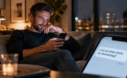 Sexdate vereinbaren: Woran du erkennst, ob sie sich wirklich treffen will 2 Mann schlägt im Chat ein Treffen vor, um ein Sexdate zu vereinbaren - Sexdate vereinbaren: Woran du erkennst, ob sie sich wirklich treffen will